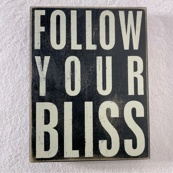 Primitives By Kathy Phillips Follow Your Bliss Rustic Wood Art Wall Decor - Picture 2 of 11